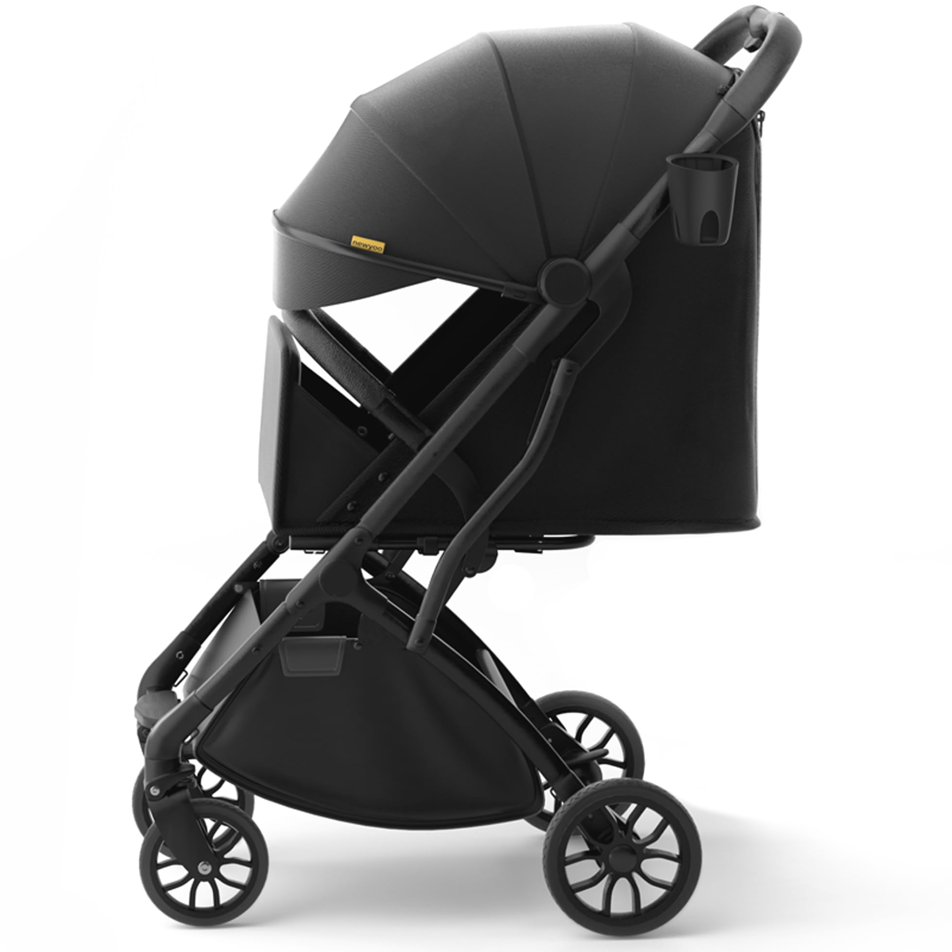 newyoo GlideTow TR18M folds with one hand for effortless travel.
