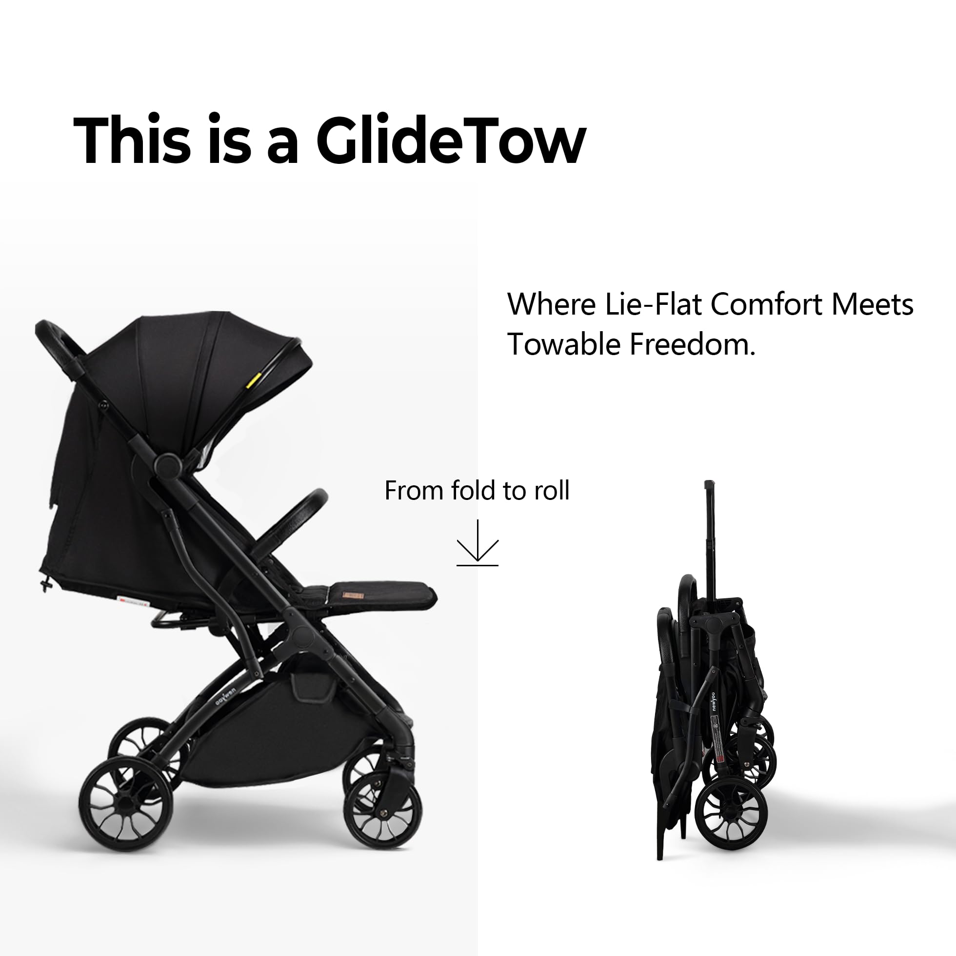 newyoo GlideTow TR18M 4-stage UPF 50+ canopy shields sun.