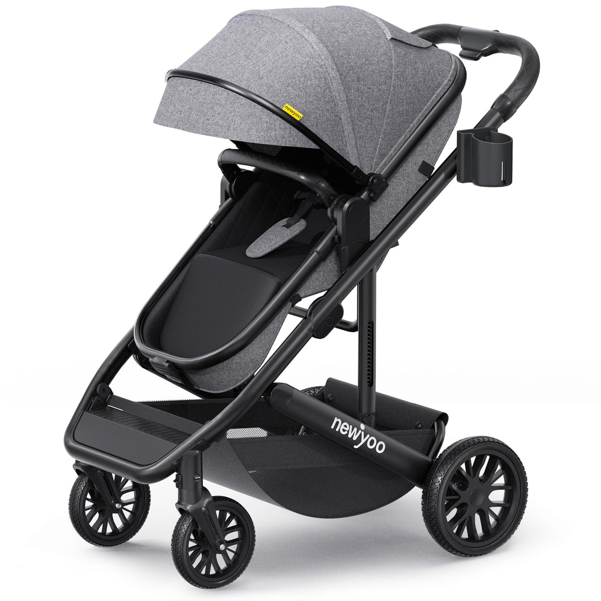 Newyoo Nestro 516M bassinet mode offers newborn comfort during strolls.