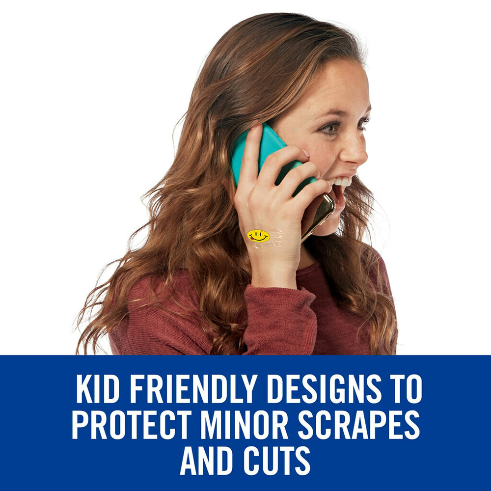 Nexcare bandages' unique shape forms a tight seal around the pad.