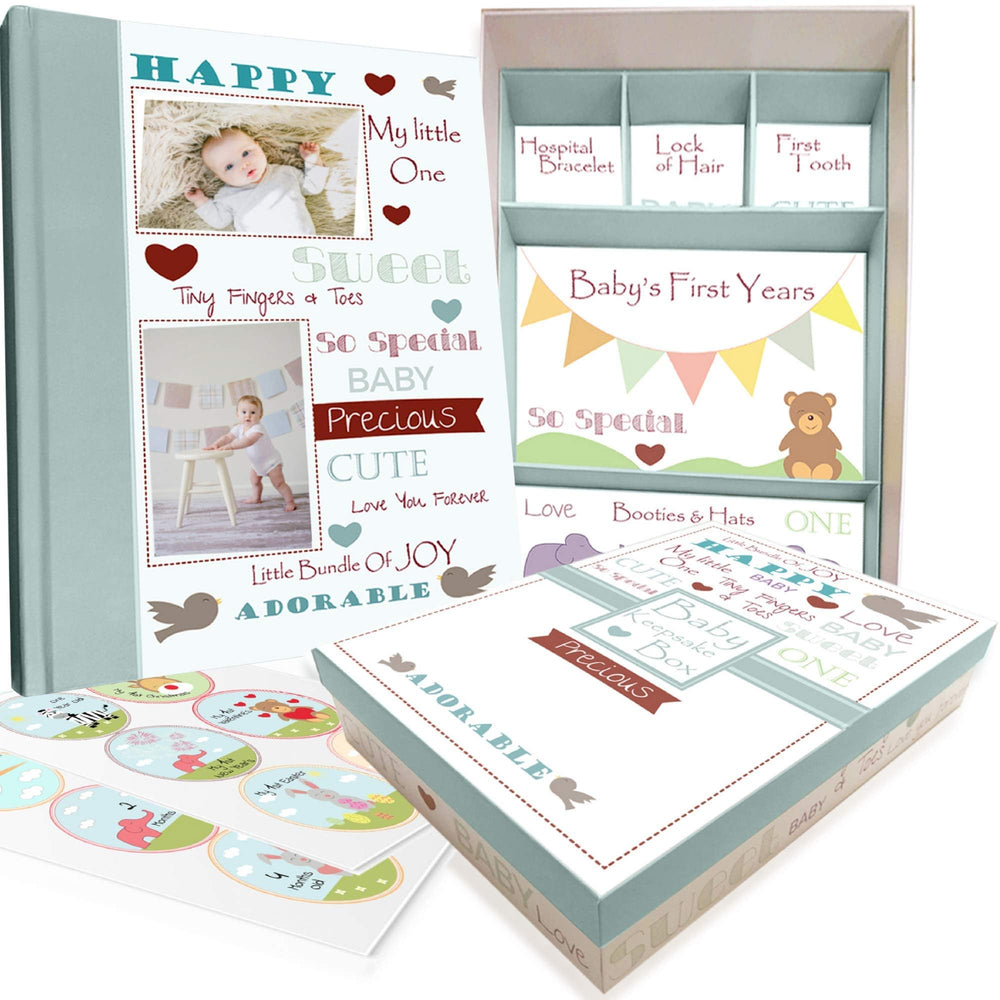 NEXT MOMMY Baby Memory Book front cover with timeless keepsake design