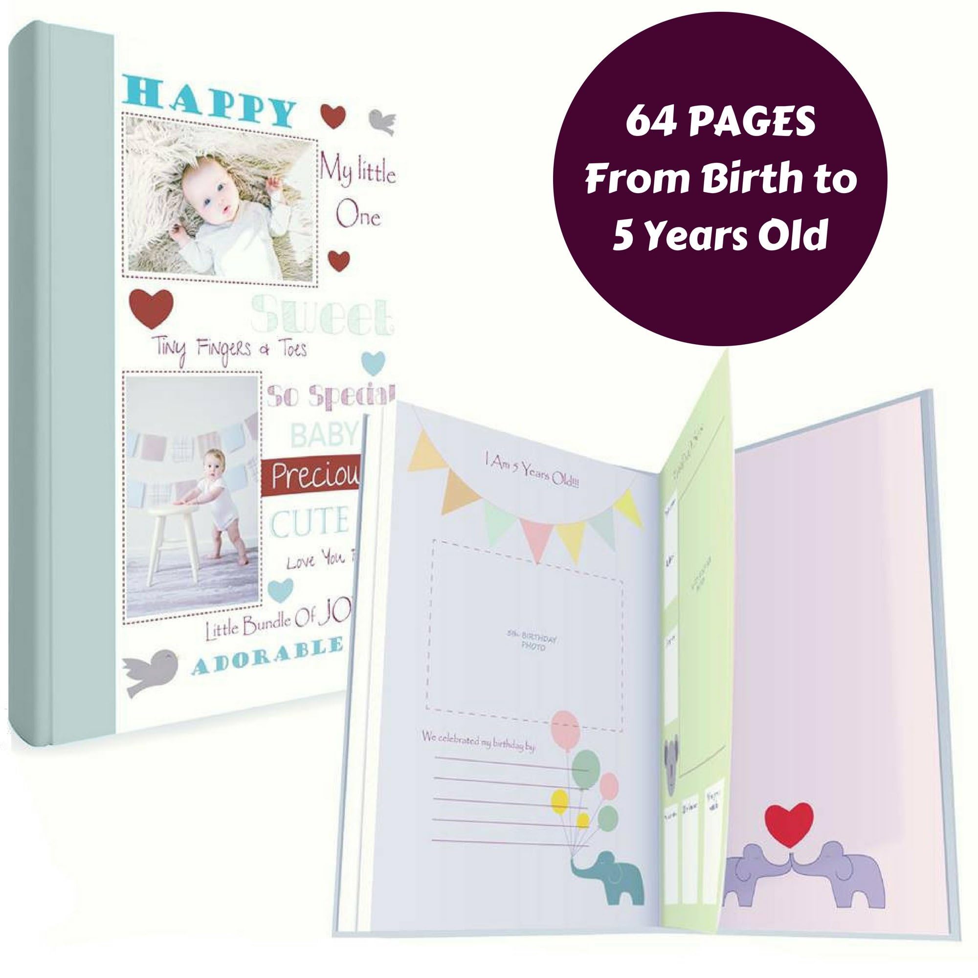 NEXT MOMMY Baby Memory Book layout open showing clear memory sections