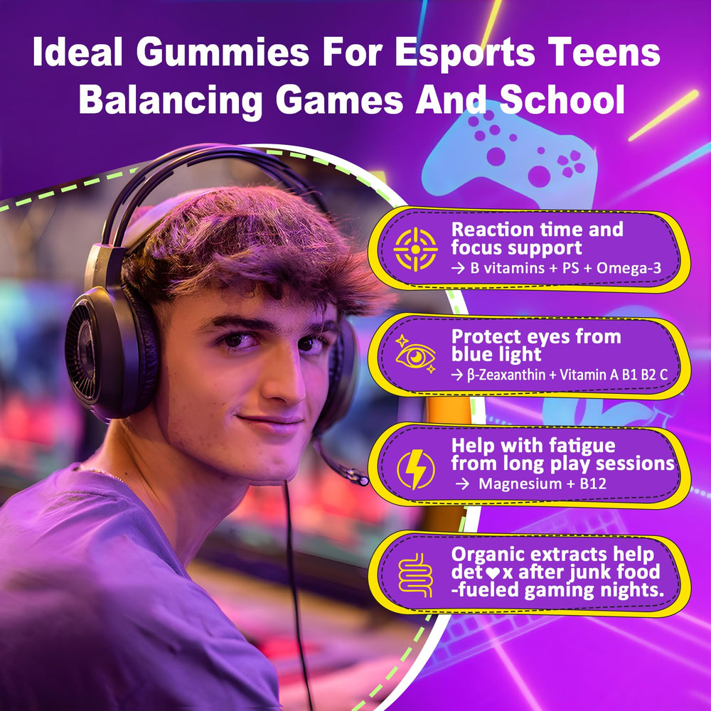 Nextdia omega-3 gummies suggest brain-focused nutrition for long study hours.