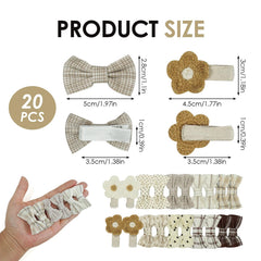 Nextpal floral pattern soft bow clip adds cute styling for everyday wear.