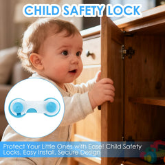 Nextpal locks in use on a cabinet demonstrates tool-free safety.
