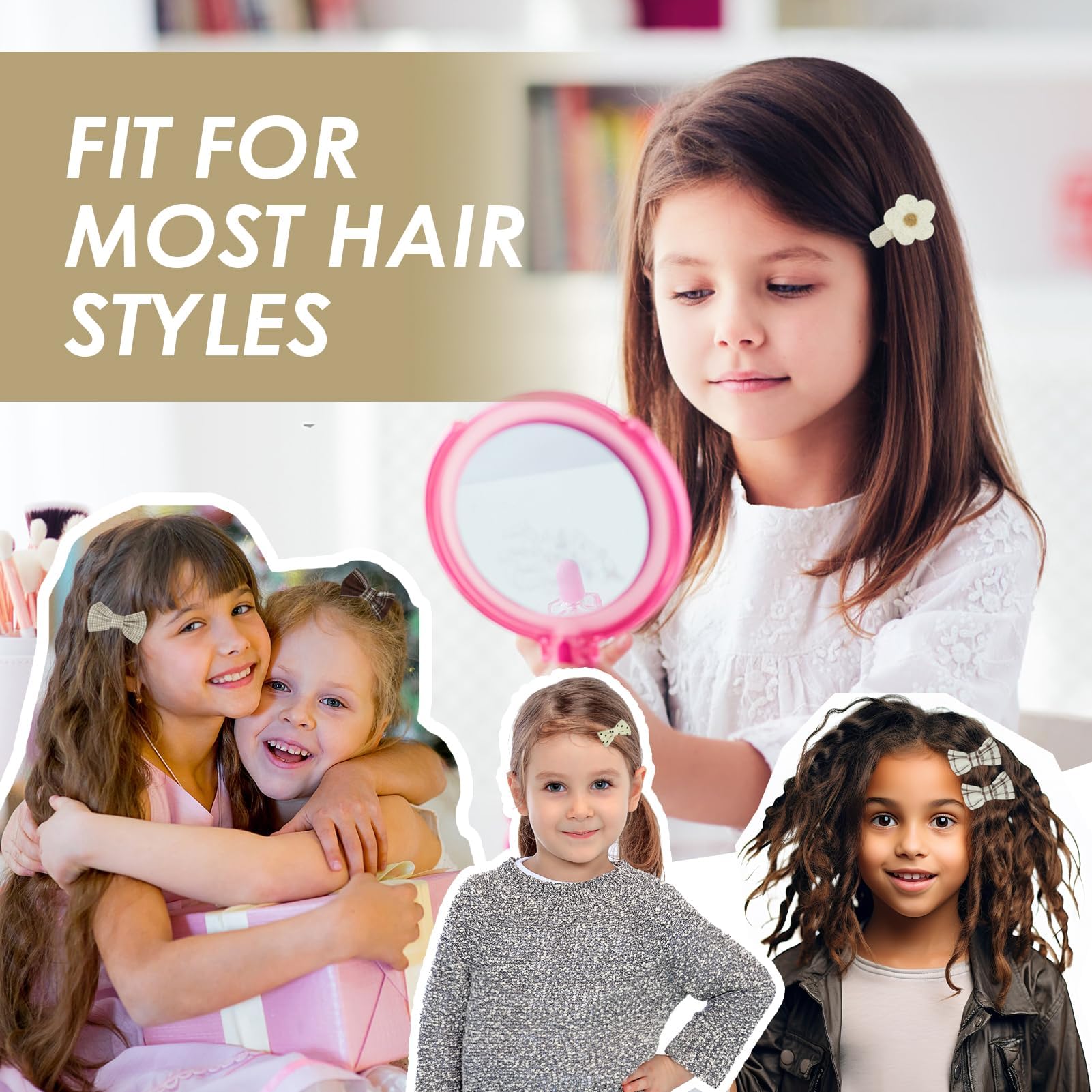 Nextpal plaid pattern bow clip offers charming style for photo-ready moments.