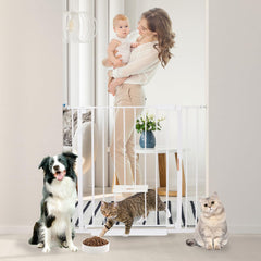 NexusSmash 30-inch gate with cat door, front view, easy pet access