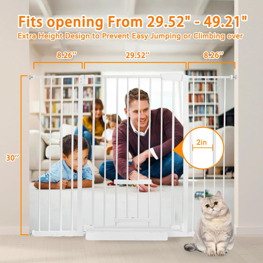 NexusSmash dog gate with auto-close walk-through for indoor use