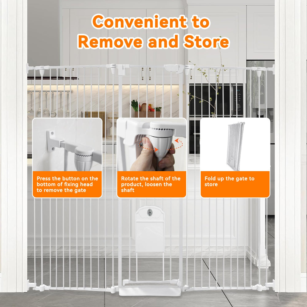 NexusSmash 3-panel foldable gate adjusts to openings.