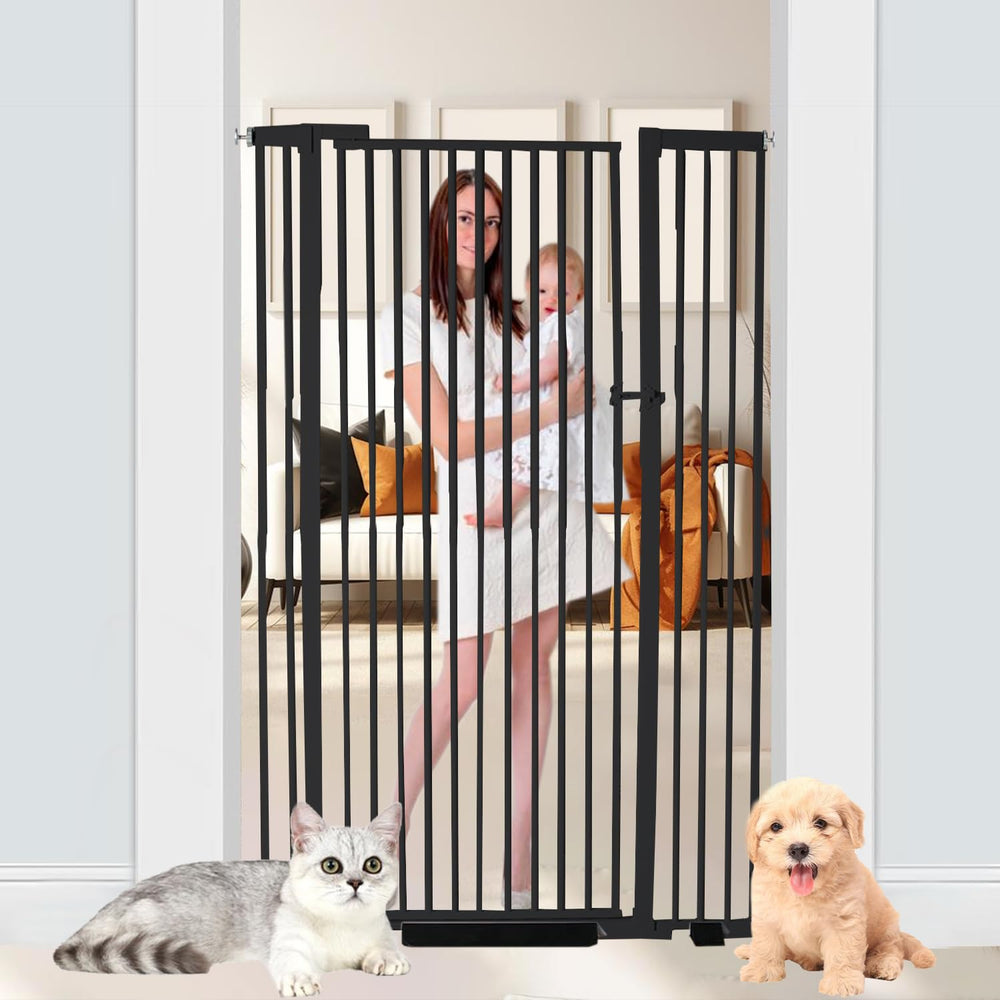 NexusSmash 55.1-inch extra tall gate blocking tall pets in a doorway