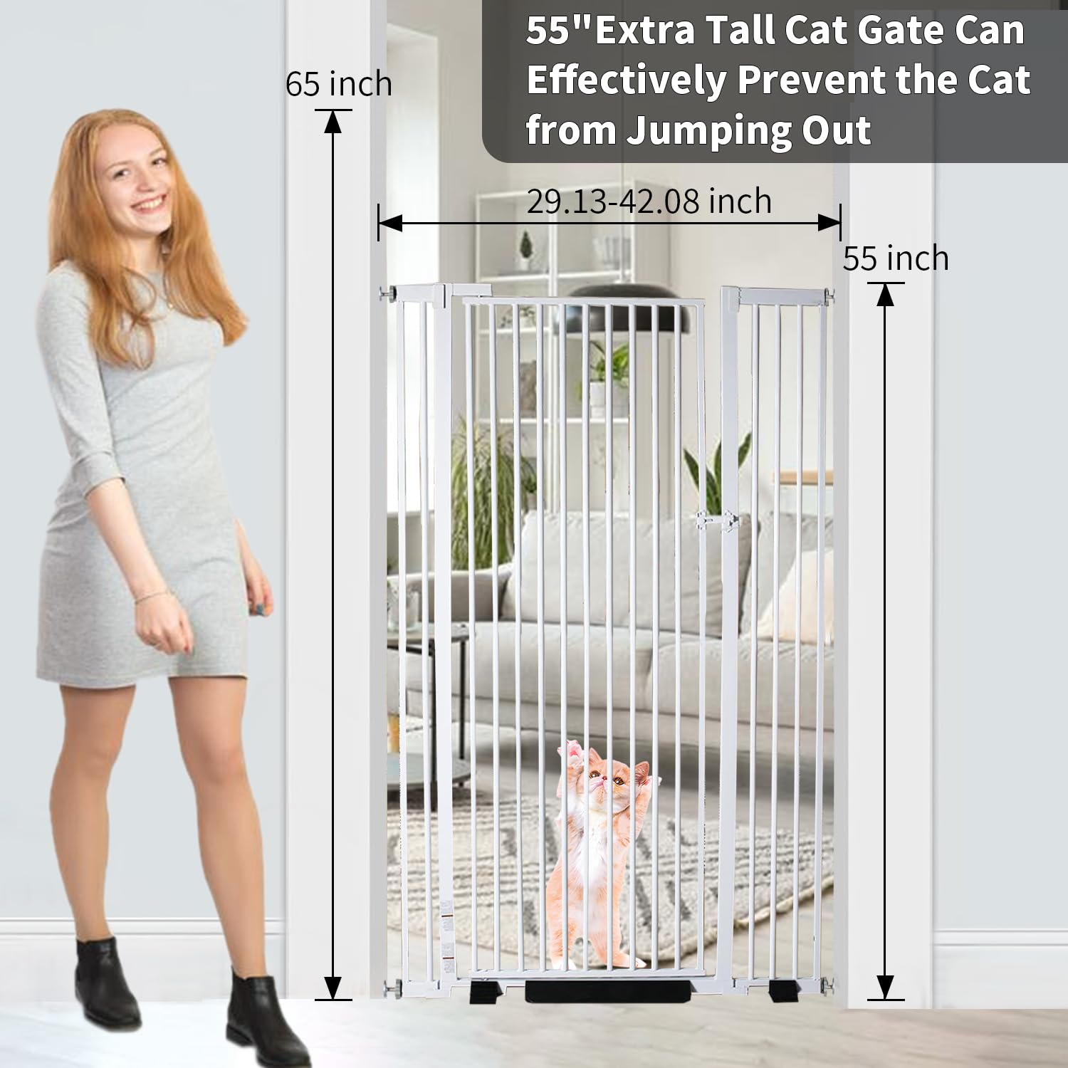 NexusSmash adjustable-width gate fits 29.92–43 inches for doorways.