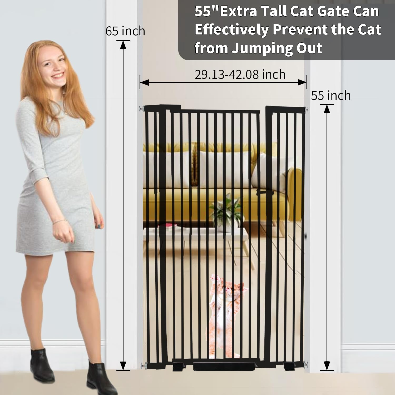 NexusSmash gate with adjustable width fitting doorways and stairs