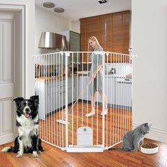 NexusSmash tall dog gate 51.18 inches blocks stairs safely.
