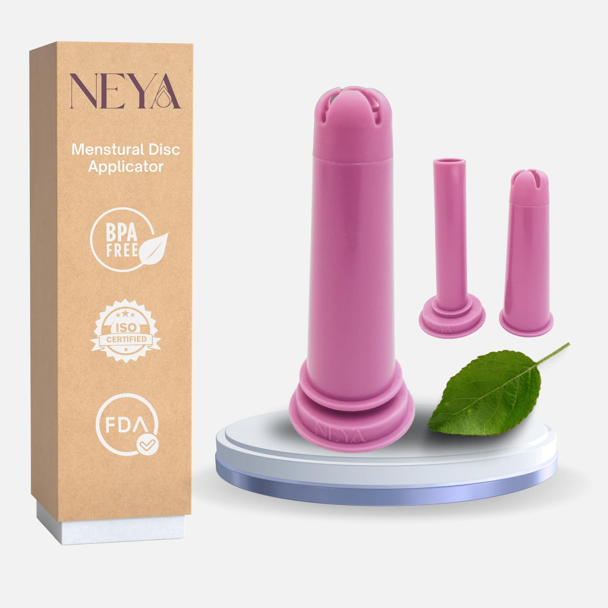 NEYA disc applicator in use for smooth insertion without lubricant