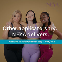 NEYA applicator inserted behind pubic bone for precise placement