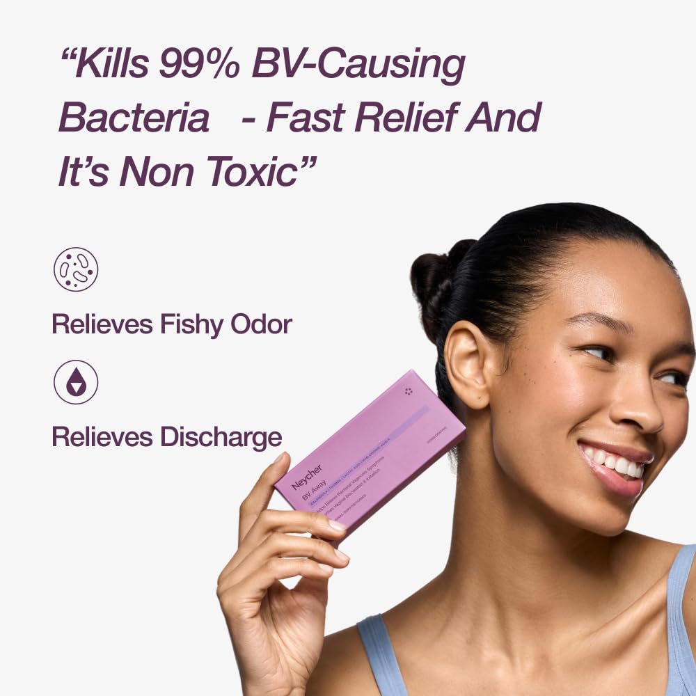 Neycher BV Away Suppostories blister pack ready for quick, convenient use.