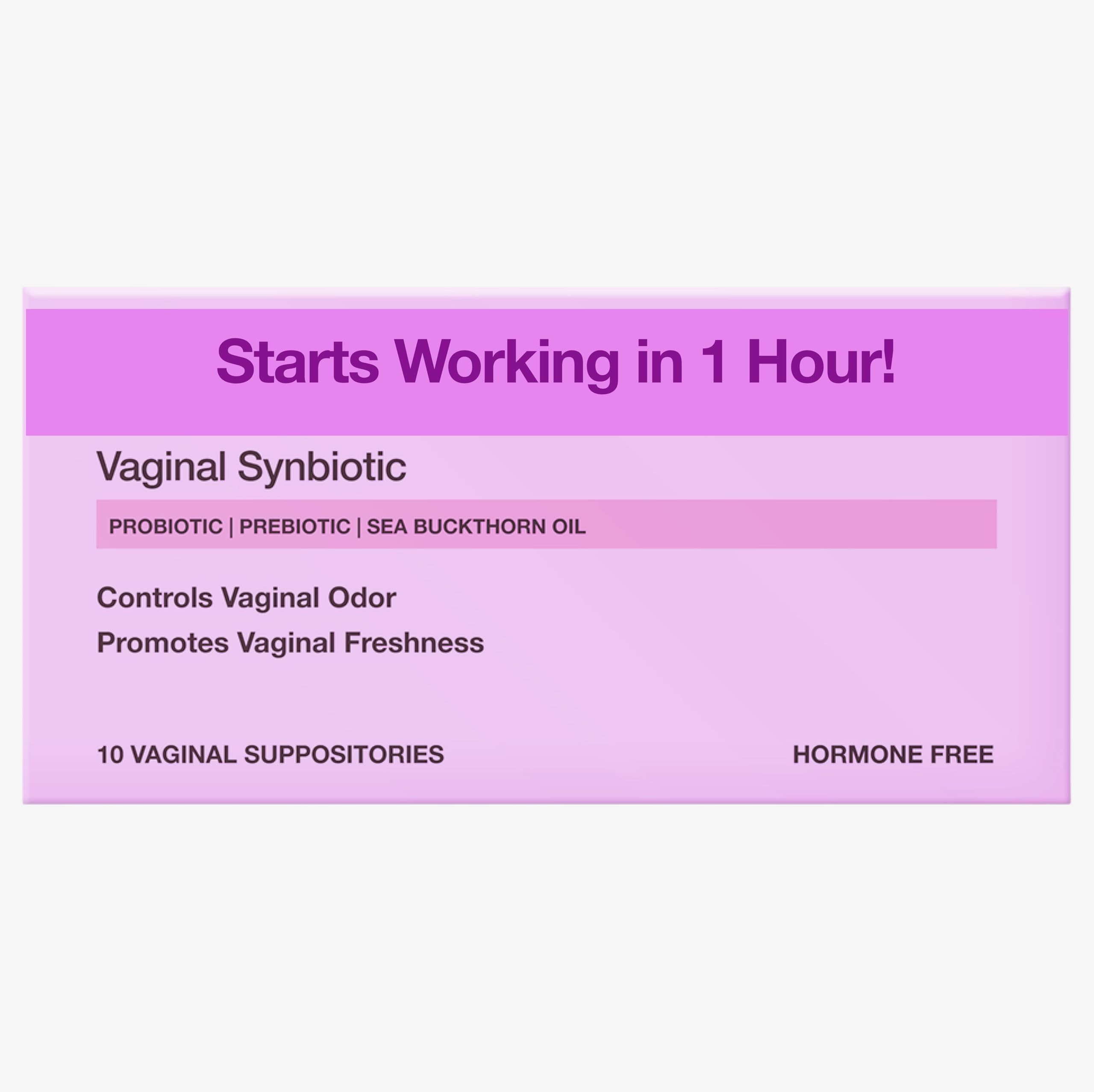 Neycher vaginal suppositories packaging shows discreet box with natural ingredients for pH balance.
