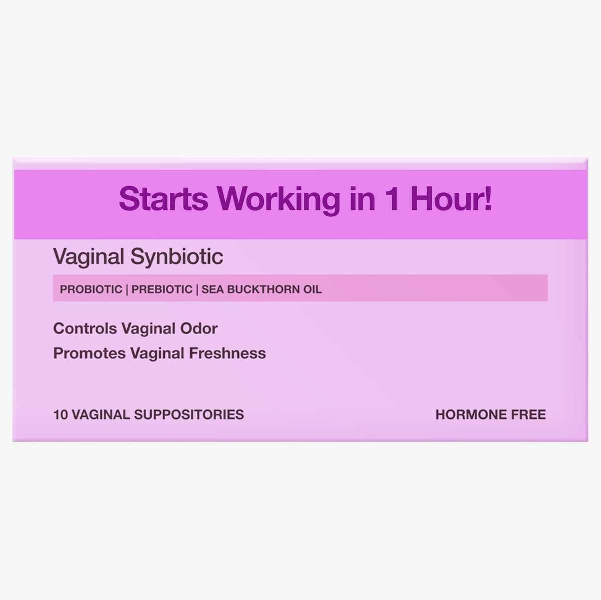 Neycher vaginal suppositories packaging shows discreet box with natural ingredients for pH balance.
