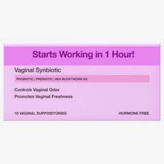 Neycher vaginal suppositories packaging shows discreet box with natural ingredients for pH balance.