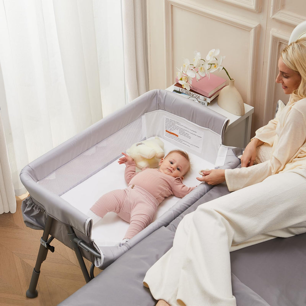 Nezmdi baby bassinet bedside sleeper crib beside bed for easy late-night nursing