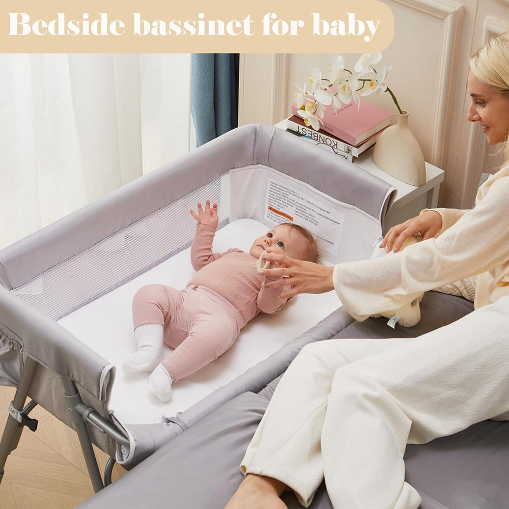 Nezmdi bassinet safety railings provide secure, stable sleep space