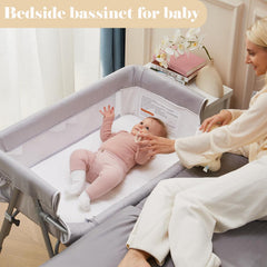 Nezmdi bassinet safety railings provide secure, stable sleep space