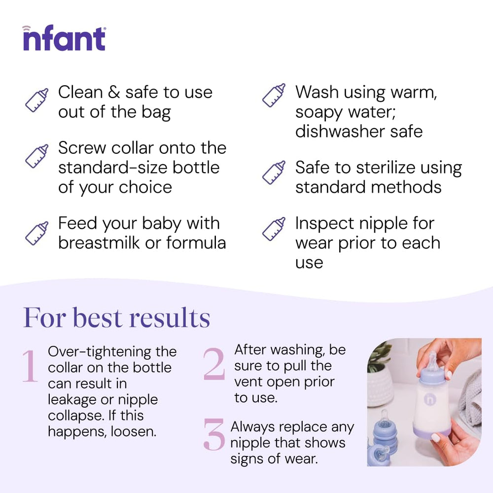 NFANT app screen offering data-driven feeding guidance