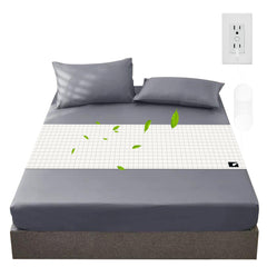 NHIDKU grounding sheet with soft cotton and silver threads for potential sleep comfort.