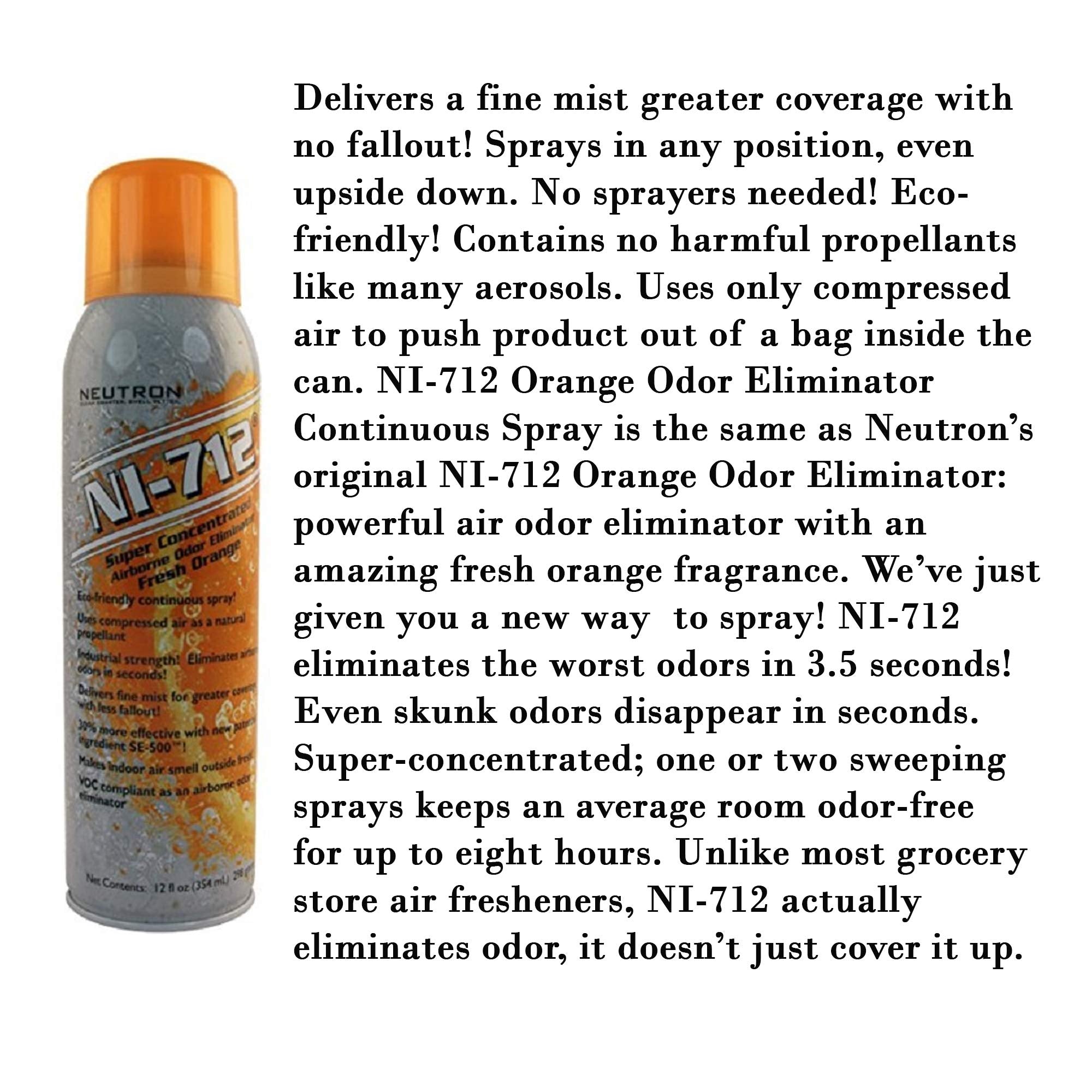 Ni-712 Neutron orange dry mist spray in action for fresh air
