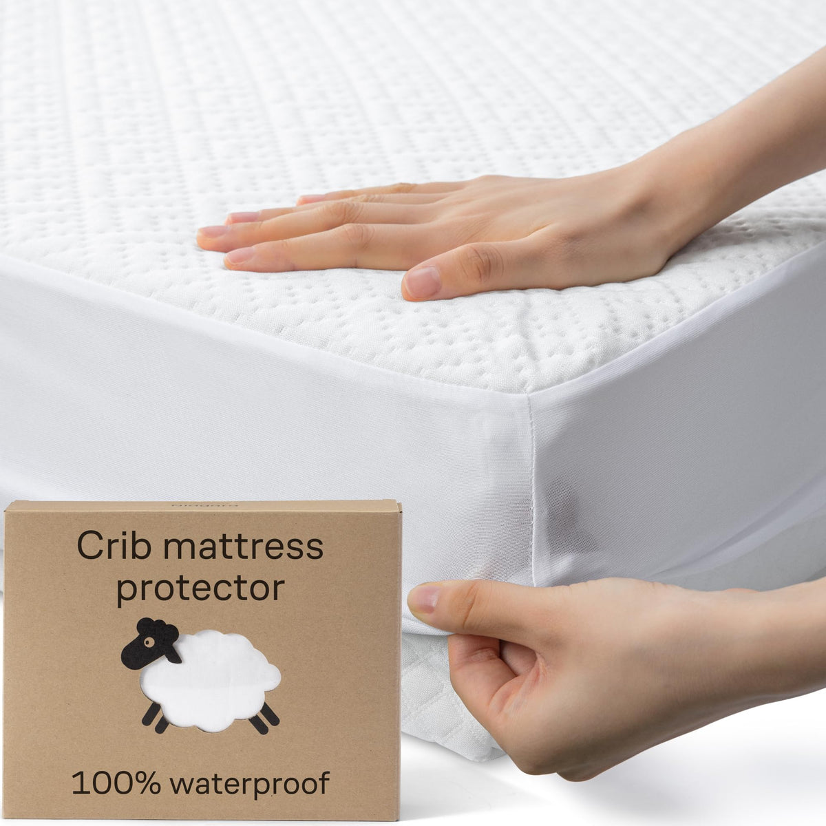 Niagara Sleep Solution bamboo crib protector folded, soft on baby skin.