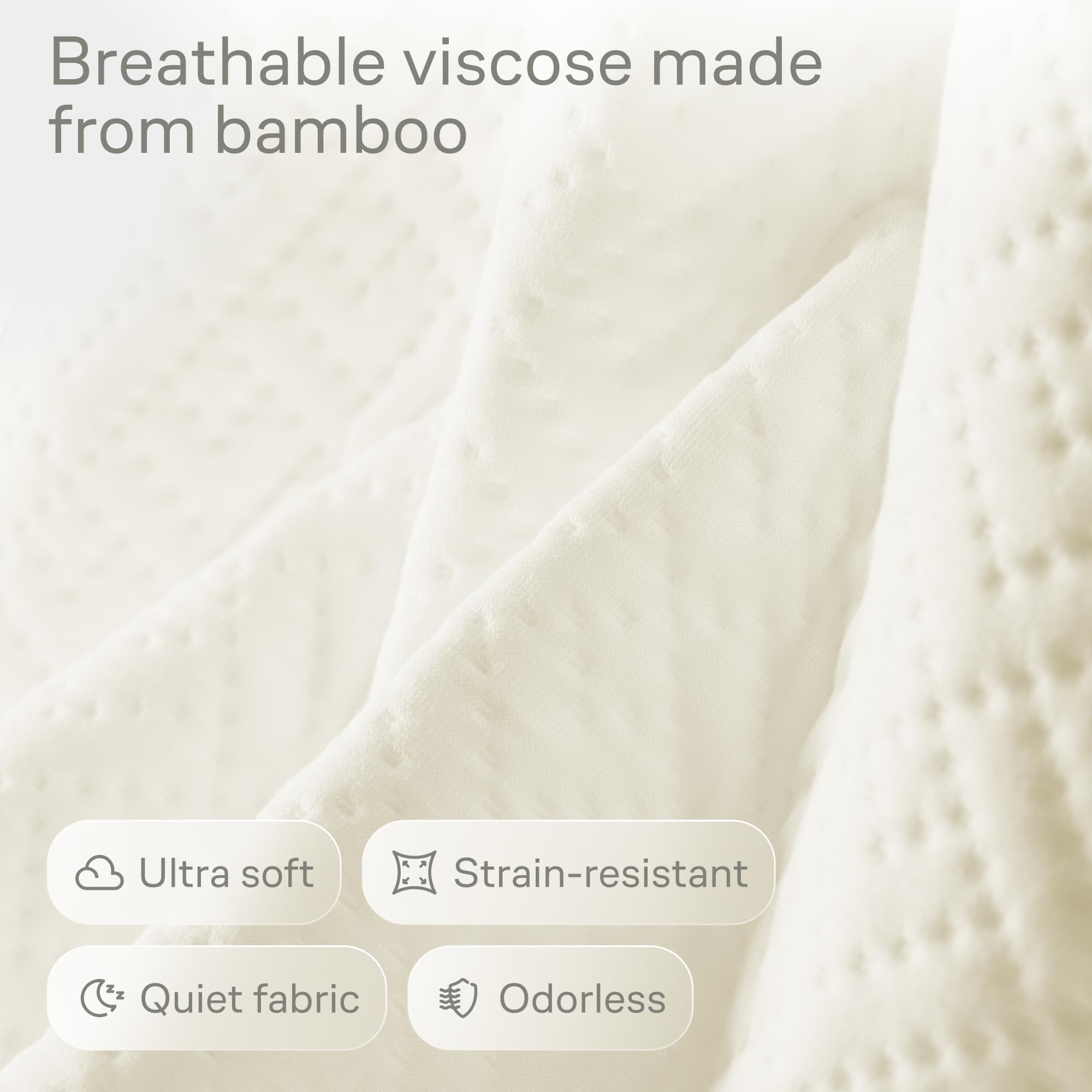Niagara viscose bamboo soft fabric provides gentle touch on baby's skin