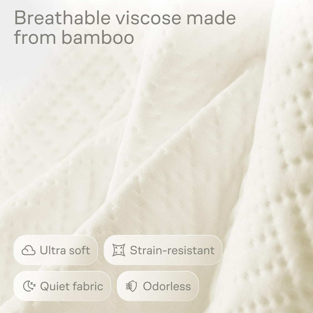 Niagara waterproof crib mattress protector shown preventing leaks and messes