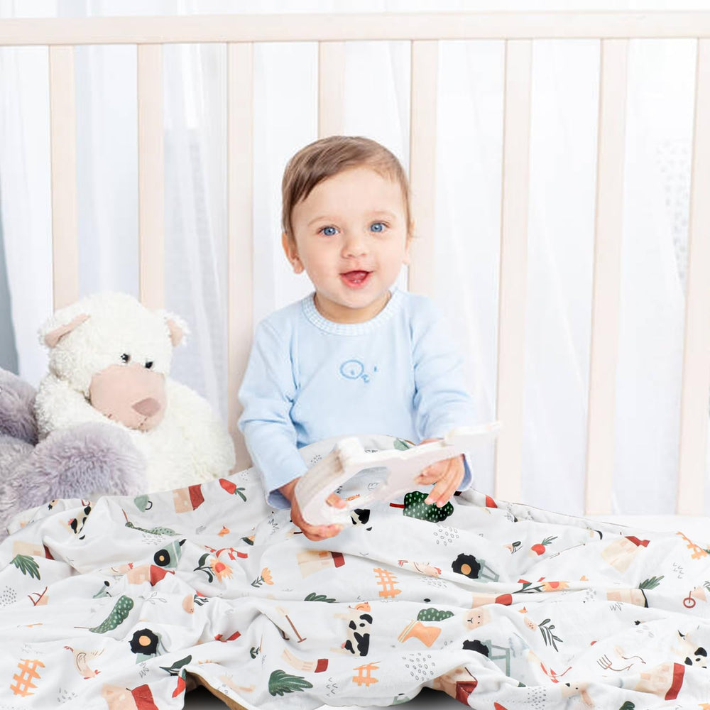 Niallant cow-print front panel adds playful style to the nursery