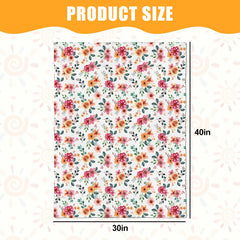 Nialnant double-sided blanket with floral print and dotted backing for secure wrapping.