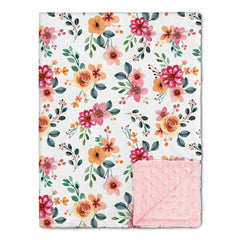Nialnant floral baby blanket in plush fabric, ultra-soft and gentle for sensitive baby skin.