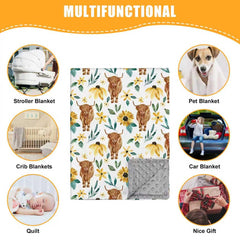 Nialnant Highland Cow Blanket 30x40 inch size ideal for wrapping during naps.