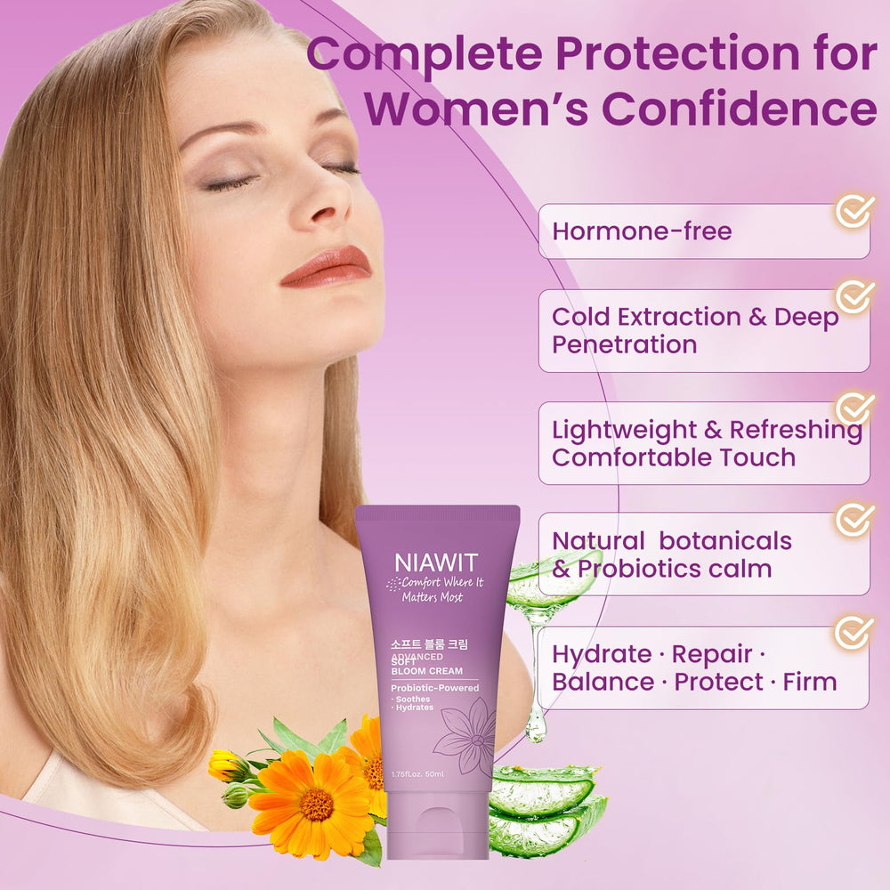 NIAWIT Soft Bloom packaging with soft matte finish on surface