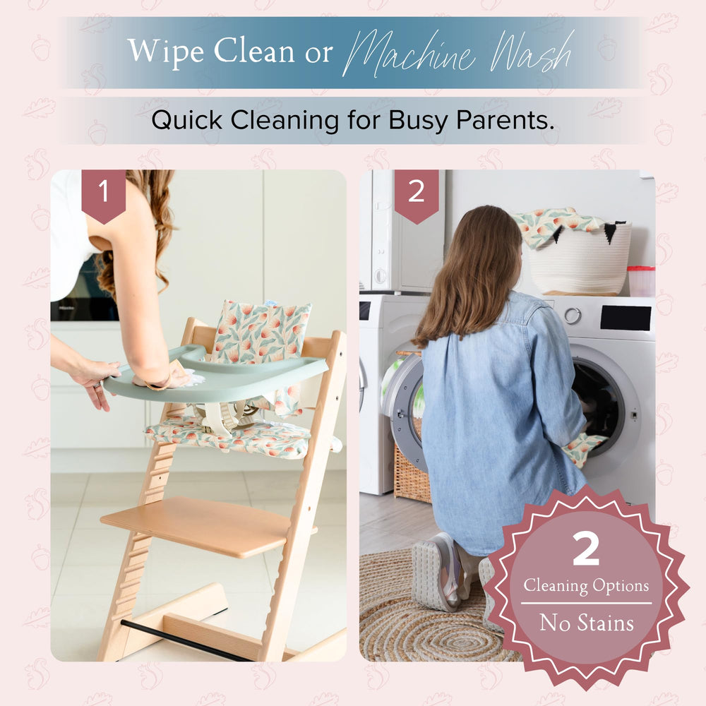 Nibble and Rest wipeable fabric closeup highlights easy clean surface