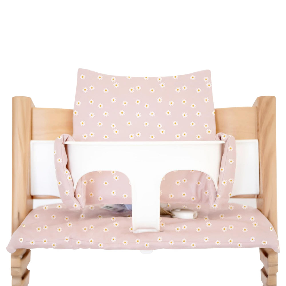 Nibble and Rest daisy cushion backrest for Tripp Trapp enhances comfort during meals