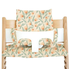 Nibble and Rest Safari Petals seat cushion adds soft padding during meals