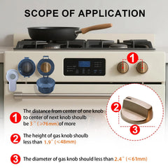 NICECHEF knob cover installed on stove demonstrates quick, adult-friendly fit