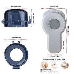 NICECHEF safety kit layout with lids and lock ready for installation