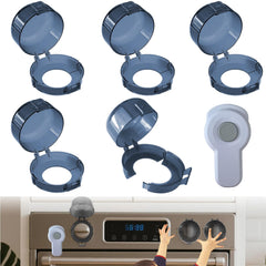 NICECHEF stove knob cover lid close-up showing safety design and visibility