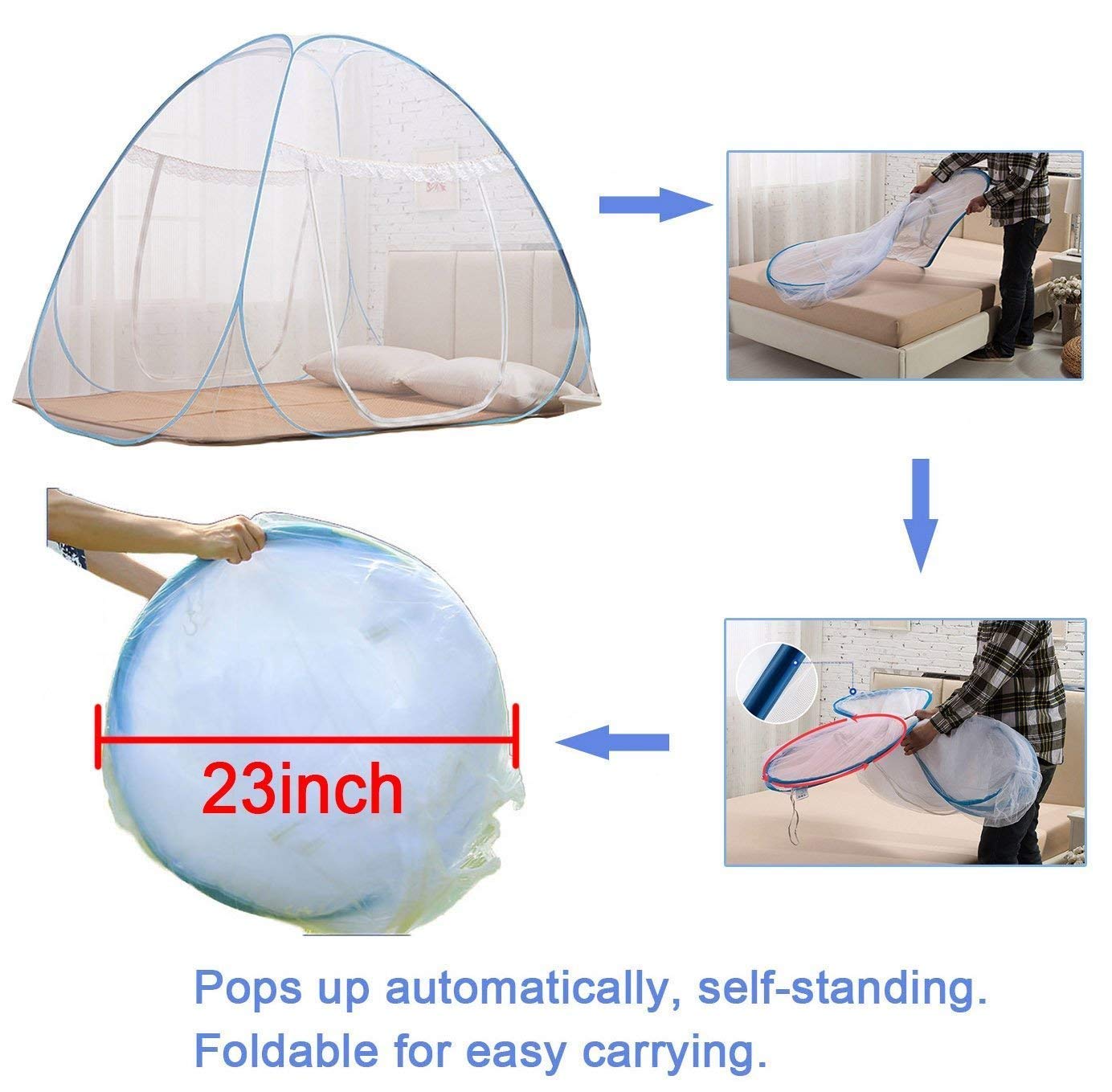 Nice purchase mosquito net tent offers one or two openings for versatile access.