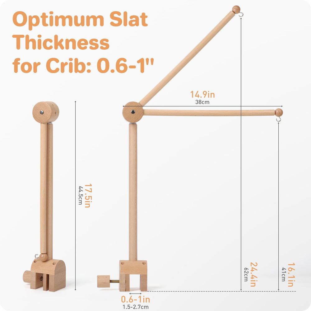 NICEMER Baby Crib Arm height adjustment demonstrates three versatile levels.