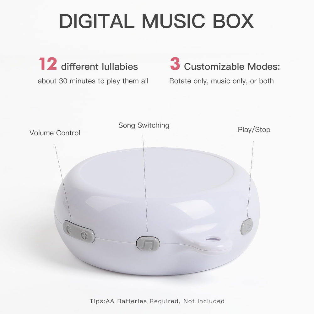 NICEMER mobile offers three modes and 12 lullabies for customization.