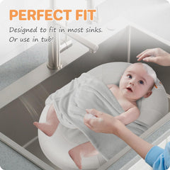 NICEMER bath tub fits in sink or adult tub for versatile bathing