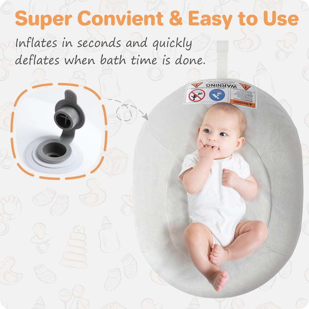 NICEMER detachable swaddle wings wrap baby securely during bath time