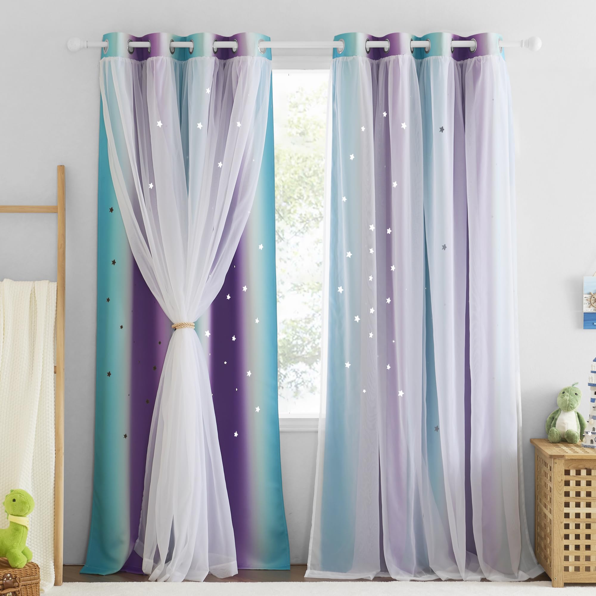 Nicetown 52-inch wide per panel curtains ready-made pair for quick window styling.