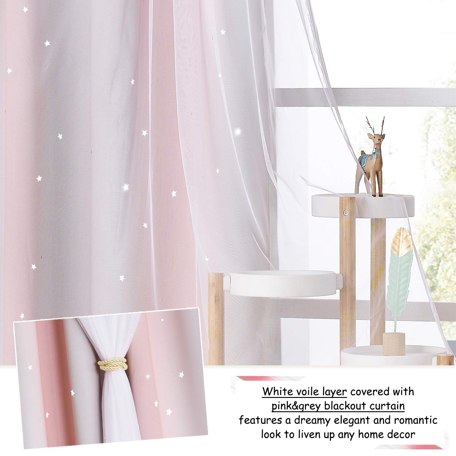 NICETOWN 1.6-inch grommets detail for smooth sliding and simple hanging.
